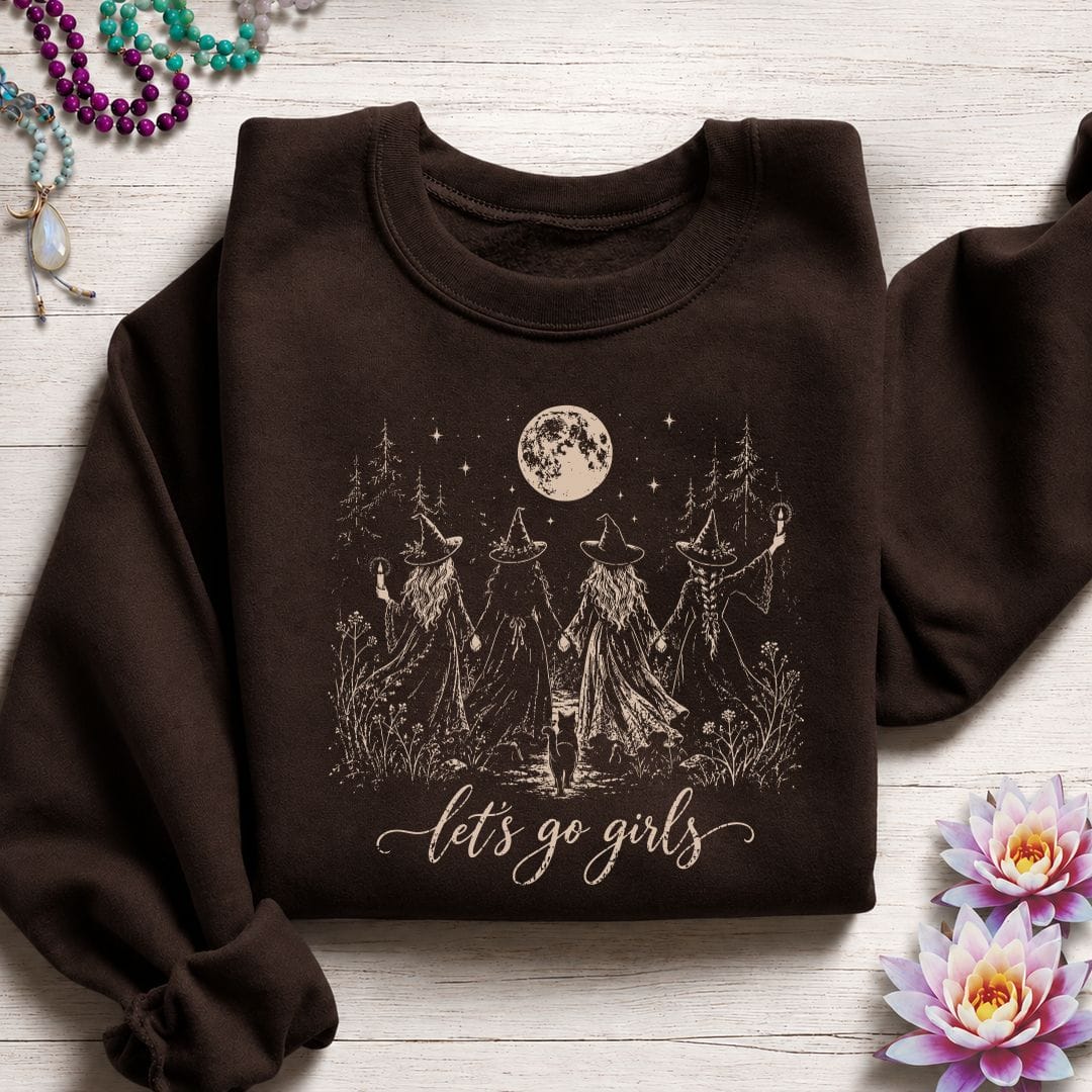 Let's Go Girls Sweatshirt Dark Chocolate