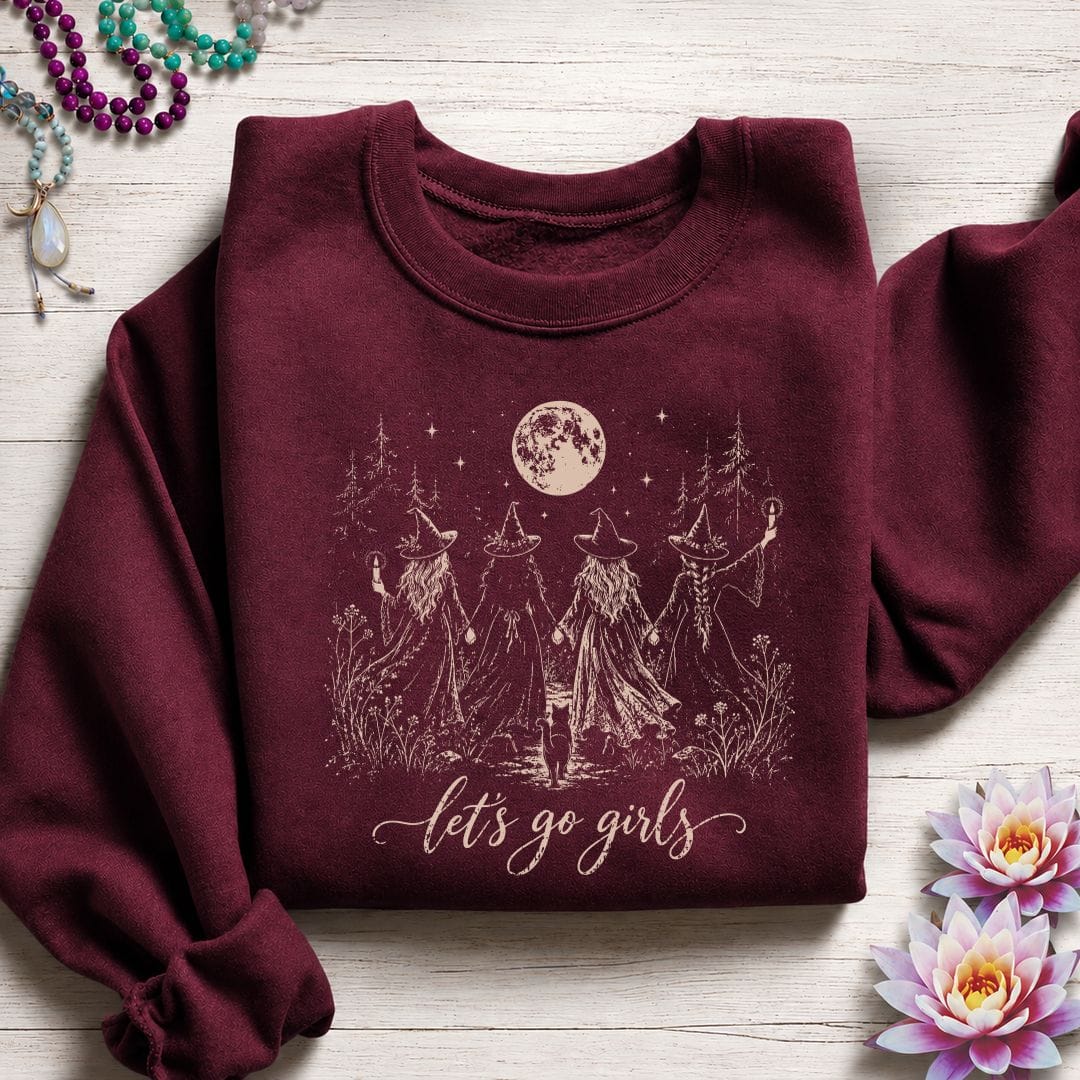 Let's Go Girls Sweatshirt Maroon