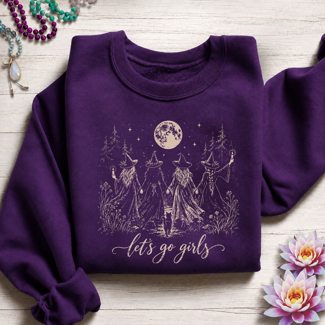 Let's Go Girls Sweatshirt Purple