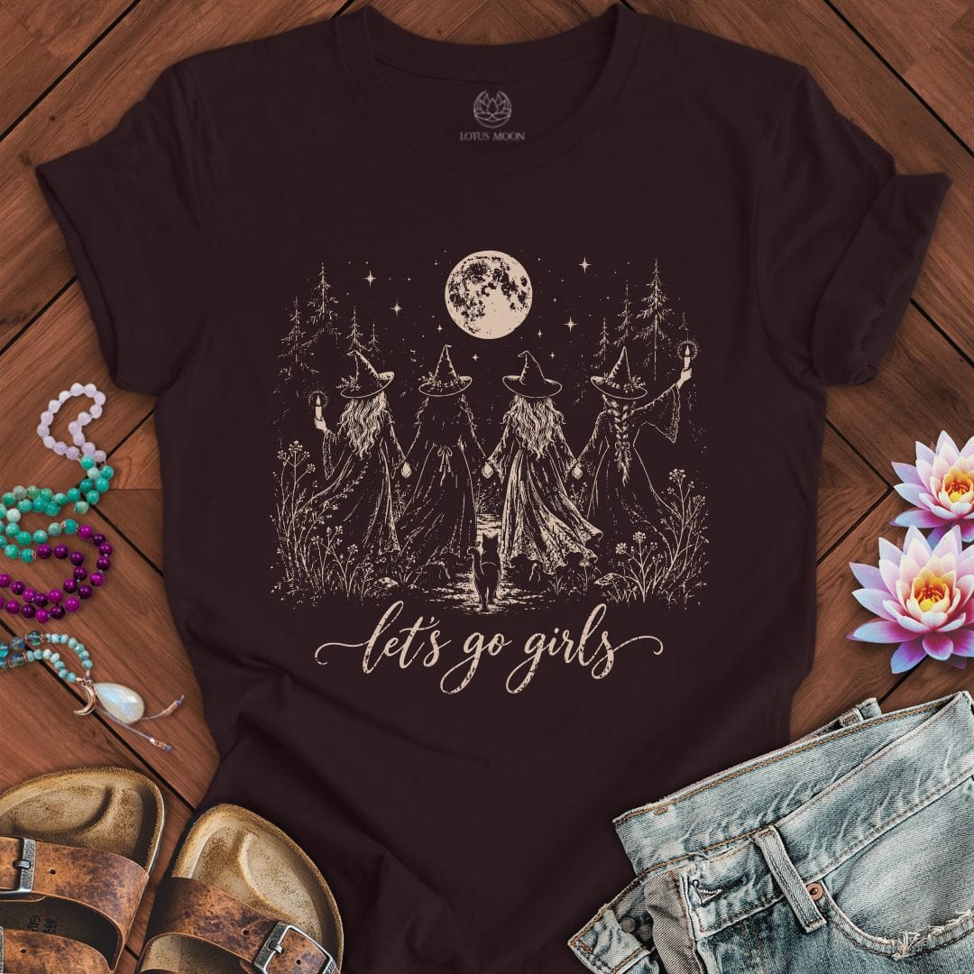 Let's Go Girls Tee Oxblood Black