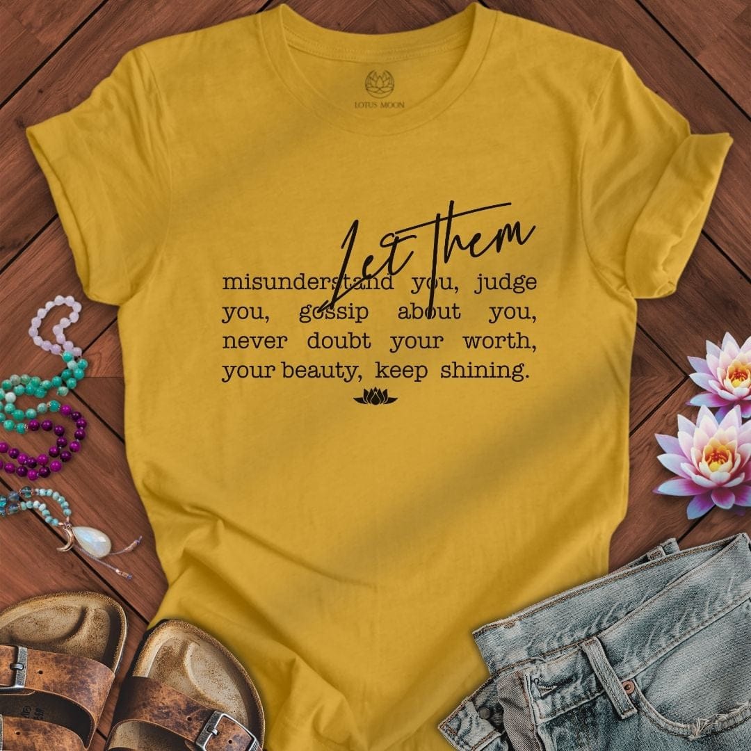 Let Them Text Tee Heather Mustard
