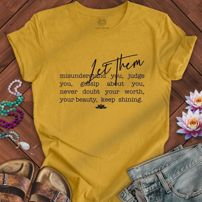 Let Them Text Tee Heather Mustard