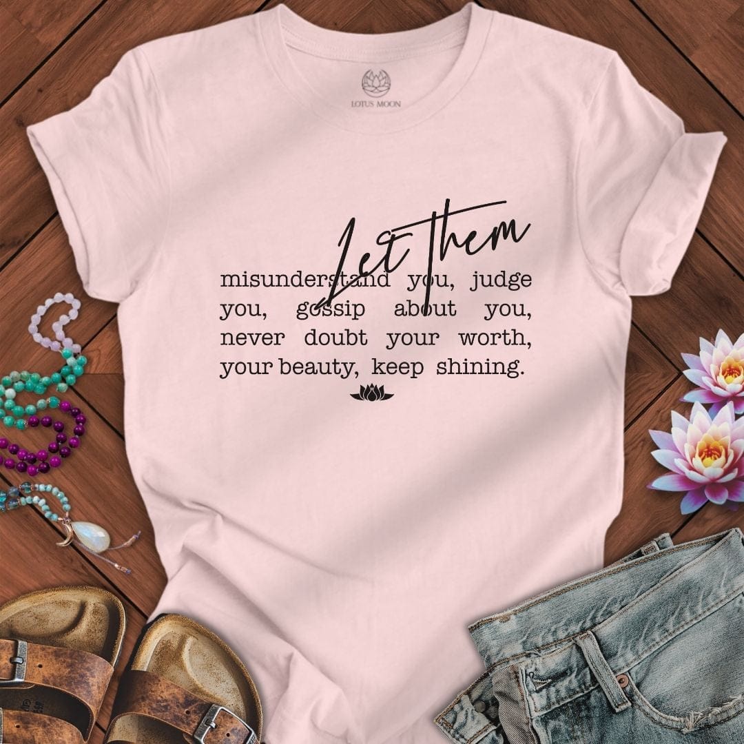 Let Them Text Tee Soft Pink