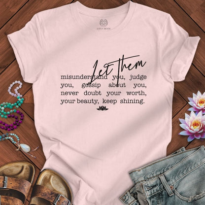 Let Them Text Tee Soft Pink