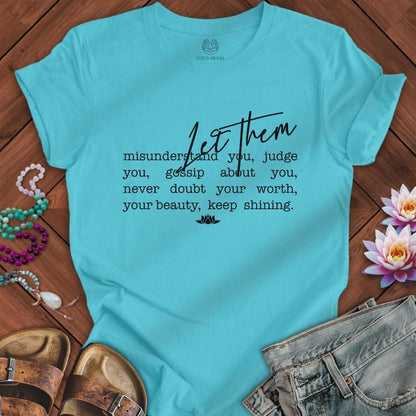Let Them Text Tee Turquoise