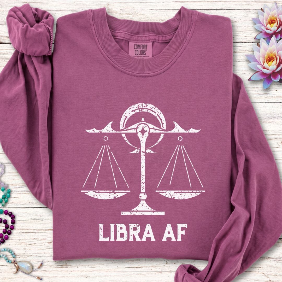 Libra AF Long Sleeve Tee Berry