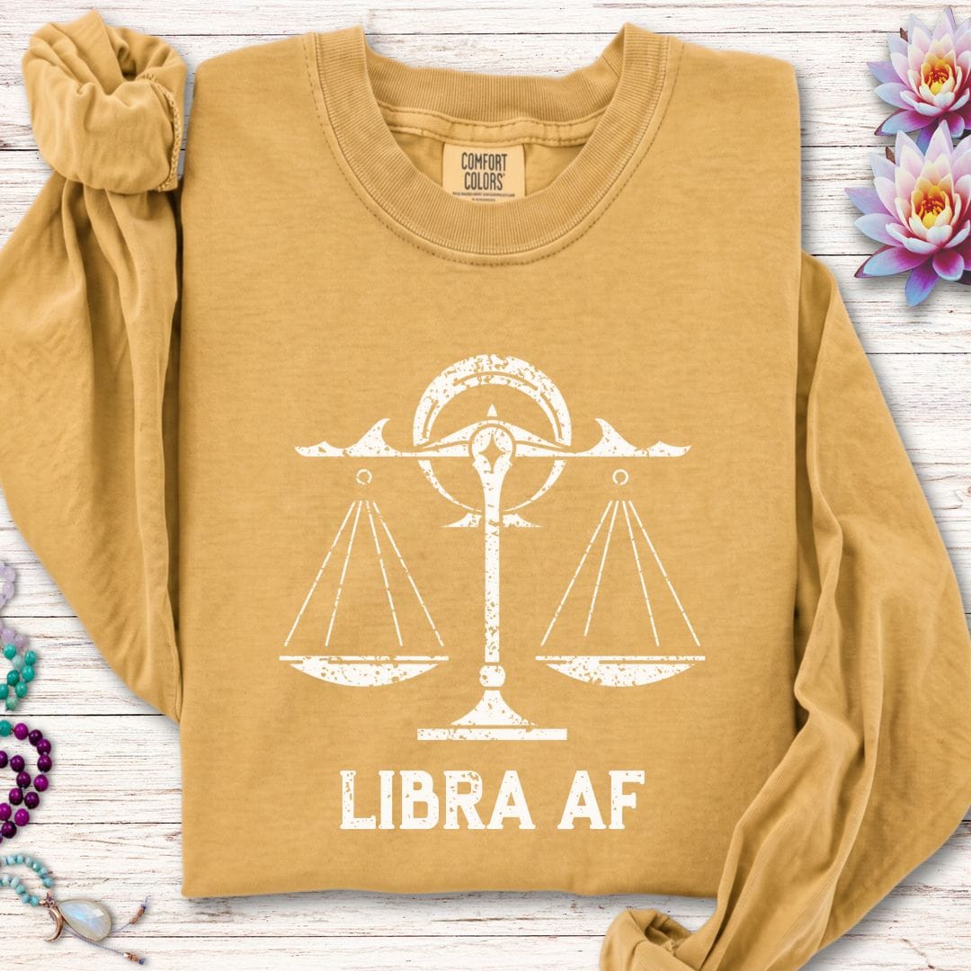 Libra AF Long Sleeve Tee Mustard
