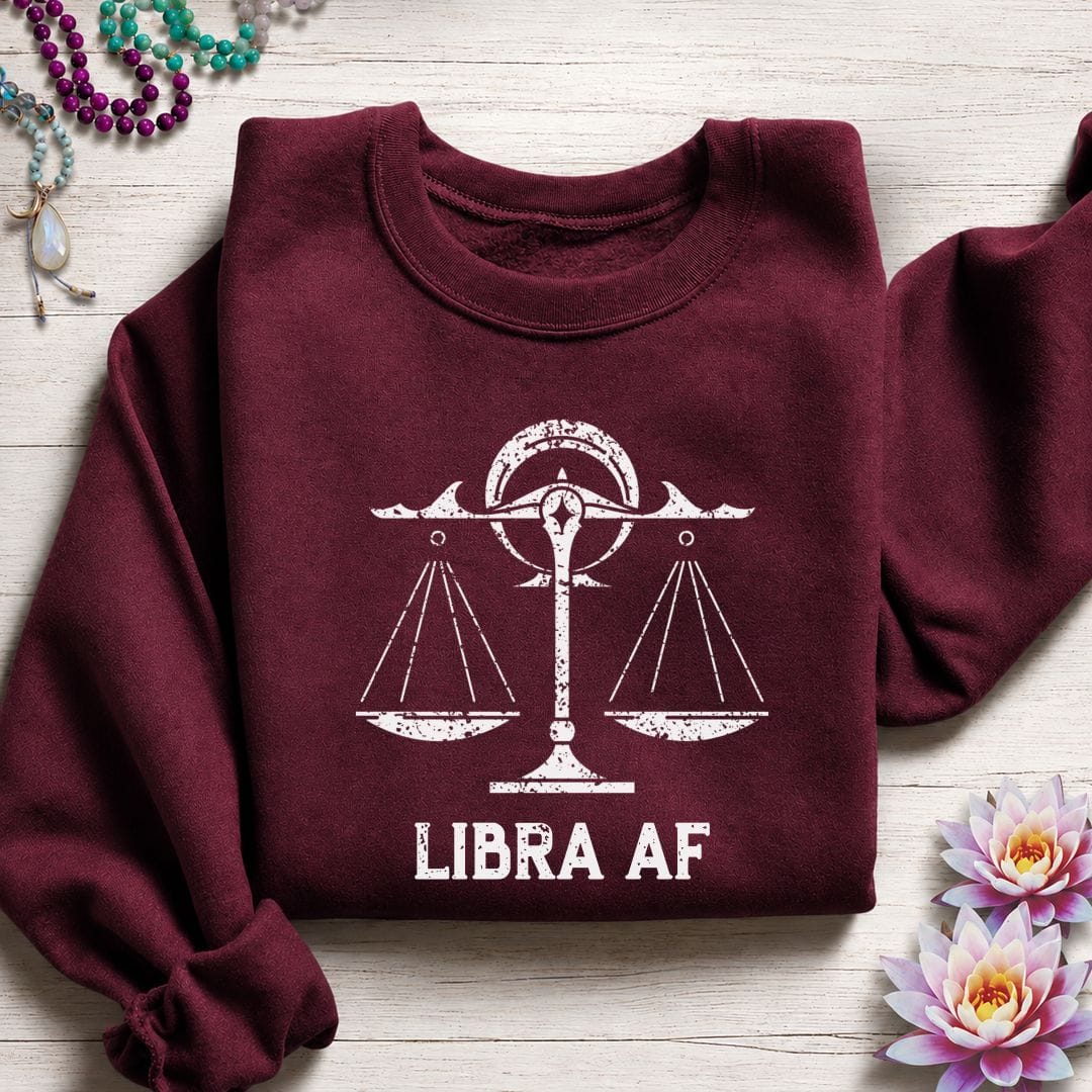 Libra AF Sweatshirt Maroon