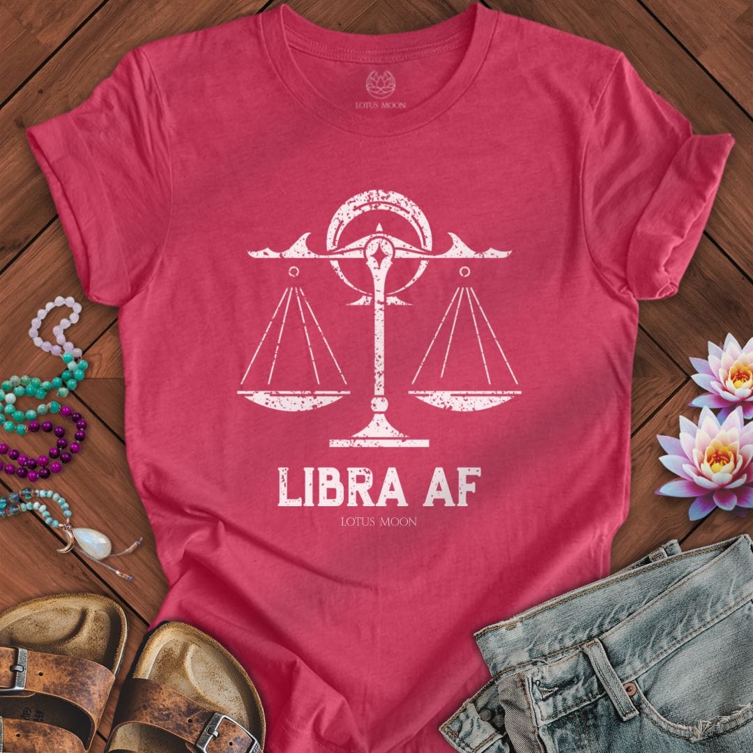 Lotus Moon Co. T-Shirt Libra AF Tee Heather Raspberry / S