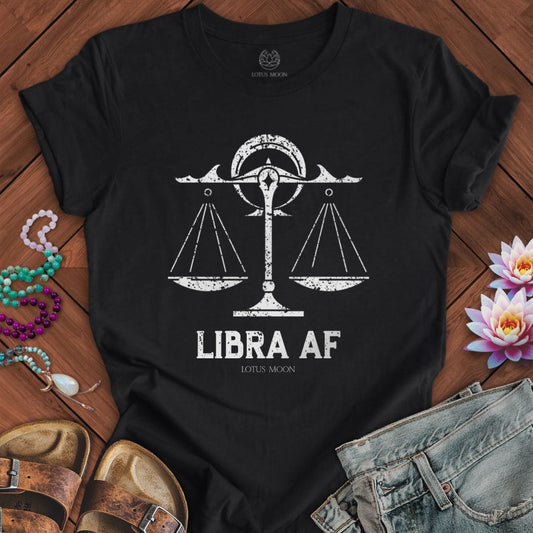 Lotus Moon Co. T-Shirt Libra AF Tee Solid Black Blend / S
