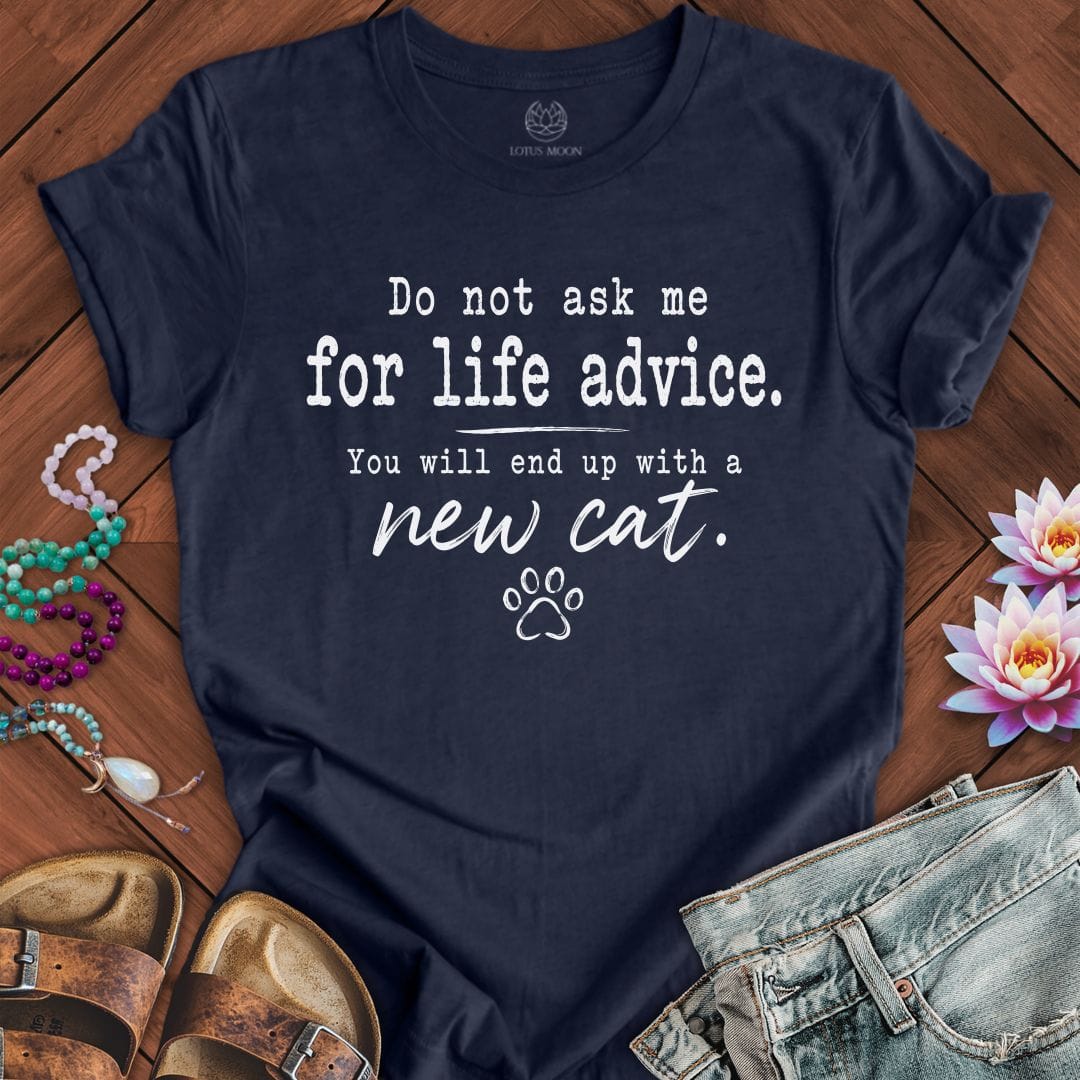 Printify T-Shirt Life Advice Tee Heather Midnight Navy / S