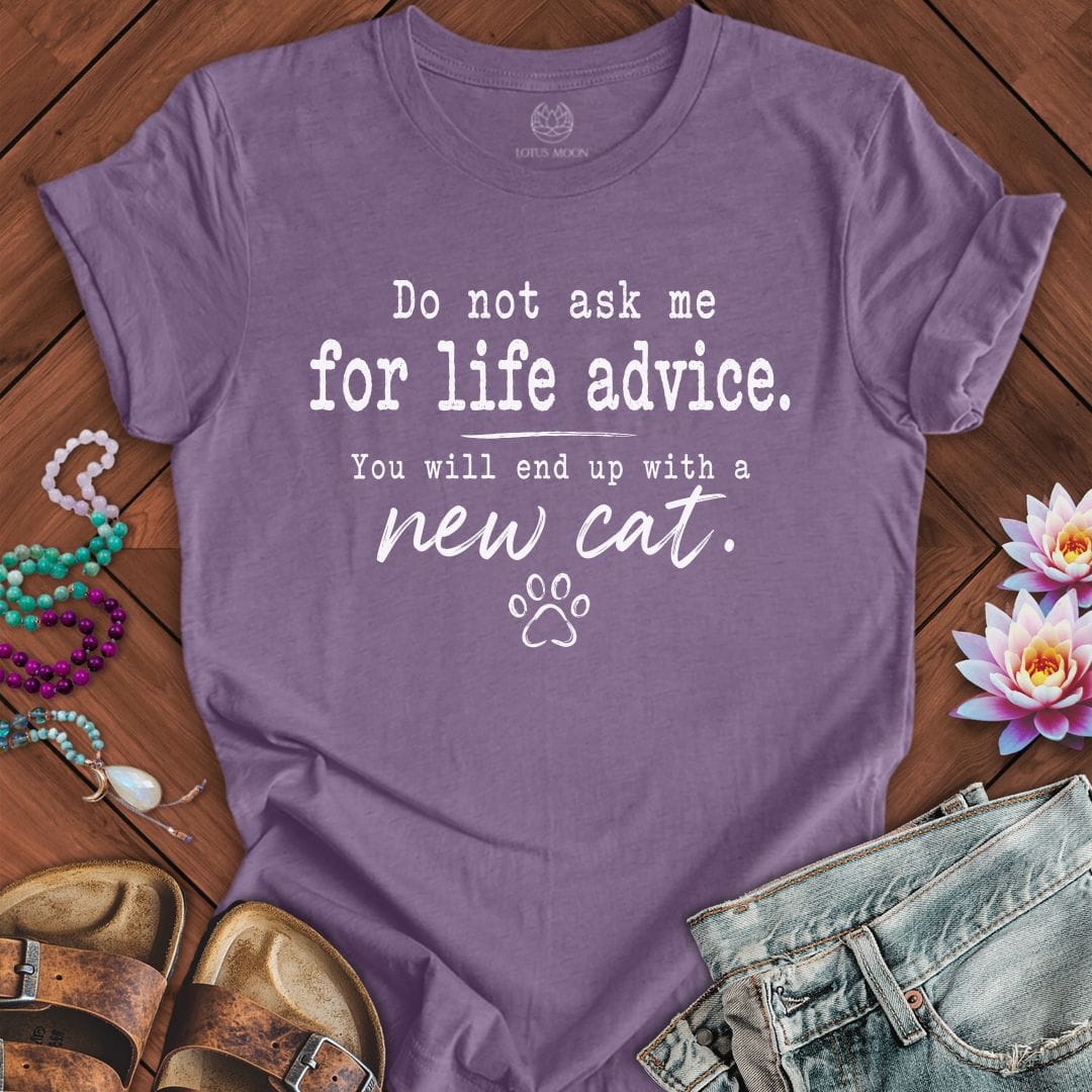 Printify T-Shirt Life Advice Tee Heather Purple / S