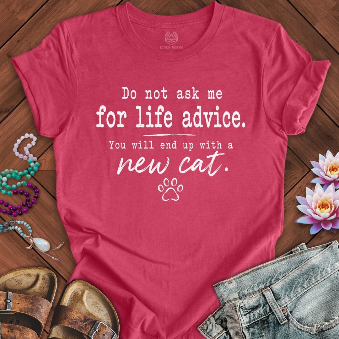 Printify T-Shirt Life Advice Tee Heather Raspberry / S