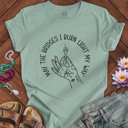 Light My Way Tee Dusty Blue