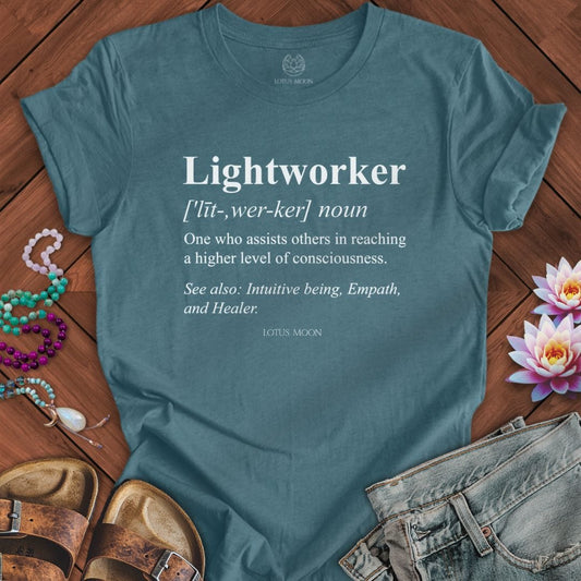 Lightworker Definition Tee Heather Deep Teal