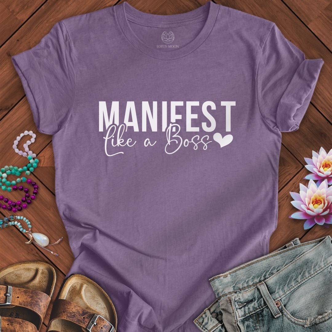 Like a Boss Tee Heather Purple