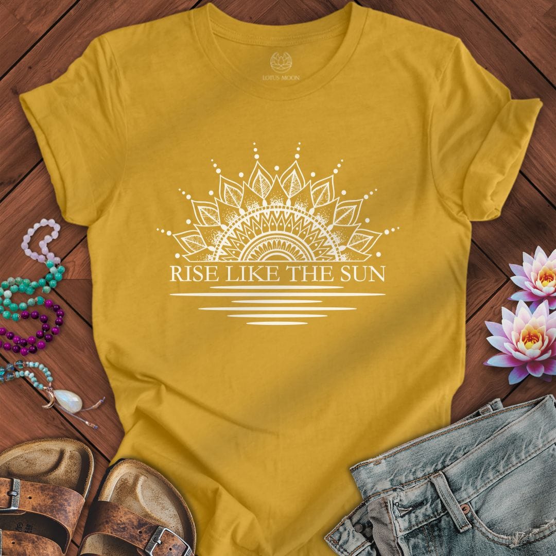 Printify T-Shirt Like The Sun Tee Heather Mustard / S