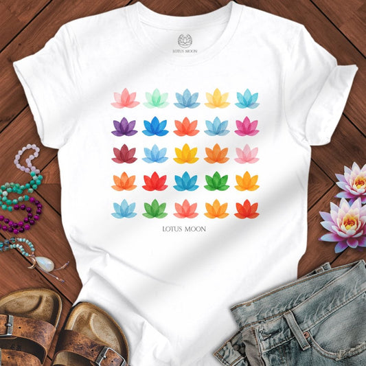 Lotus Grid Tee White