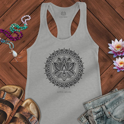 Lotus Mandala Tank Heather Grey