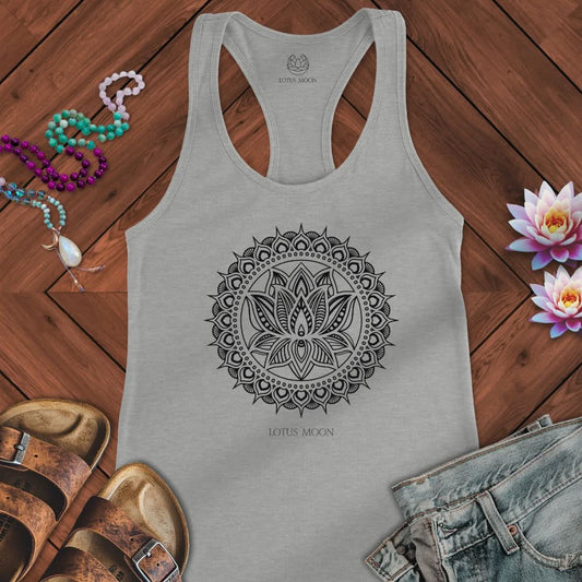 Lotus Mandala Tank Heather Grey