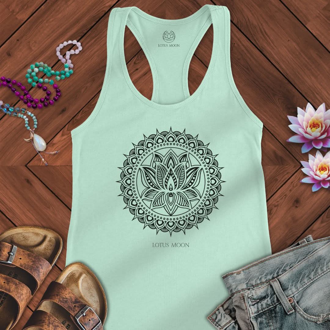 Lotus Mandala Tank Solid Mint