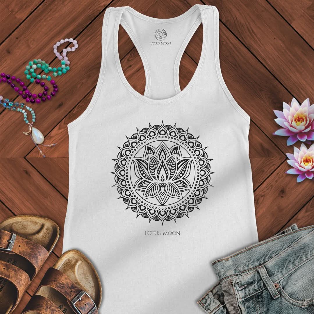 Lotus Mandala Tank Solid White