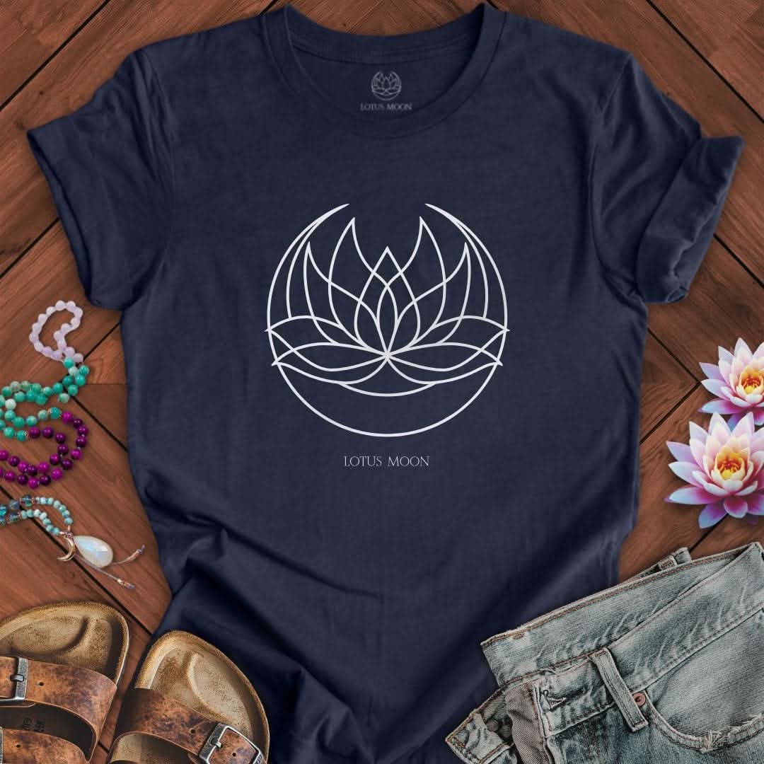 Lotus Moon Tee Heather Midnight Navy
