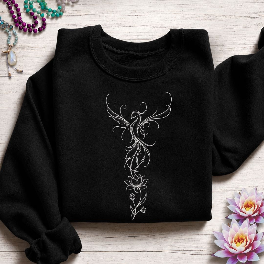 Lotus Phoenix Sweatshirt Black