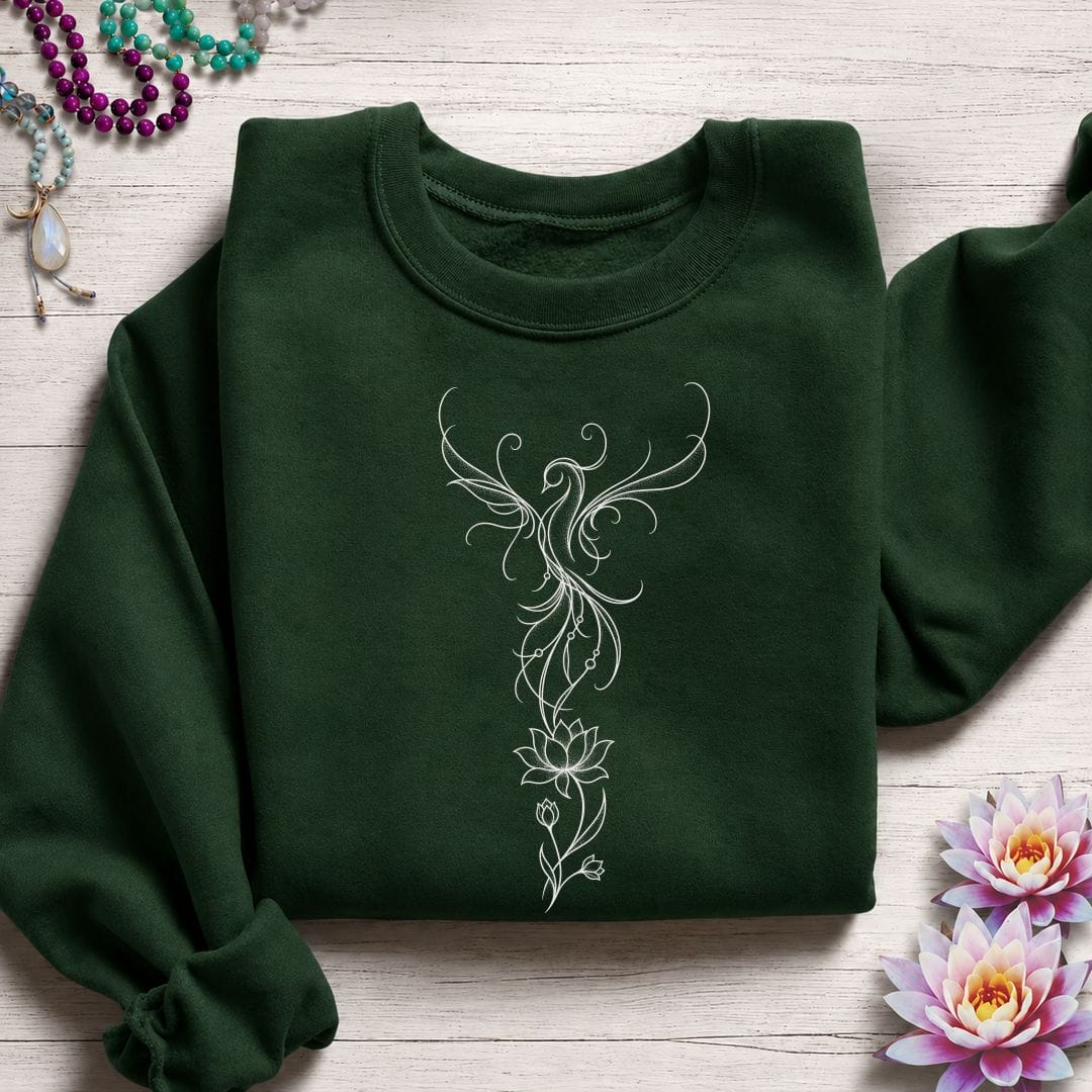 Lotus Phoenix Sweatshirt Forest Green