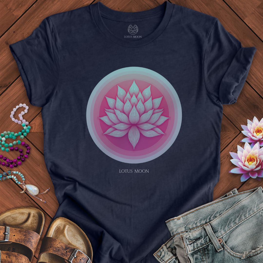 Lotus Sunrise Tee Heather Midnight Navy