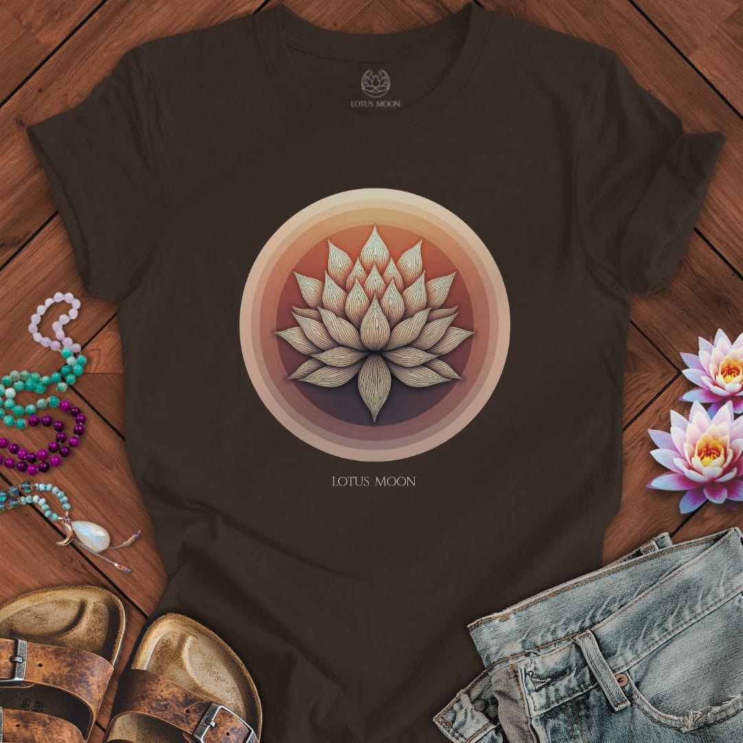 Lotus Sunset Tee Brown