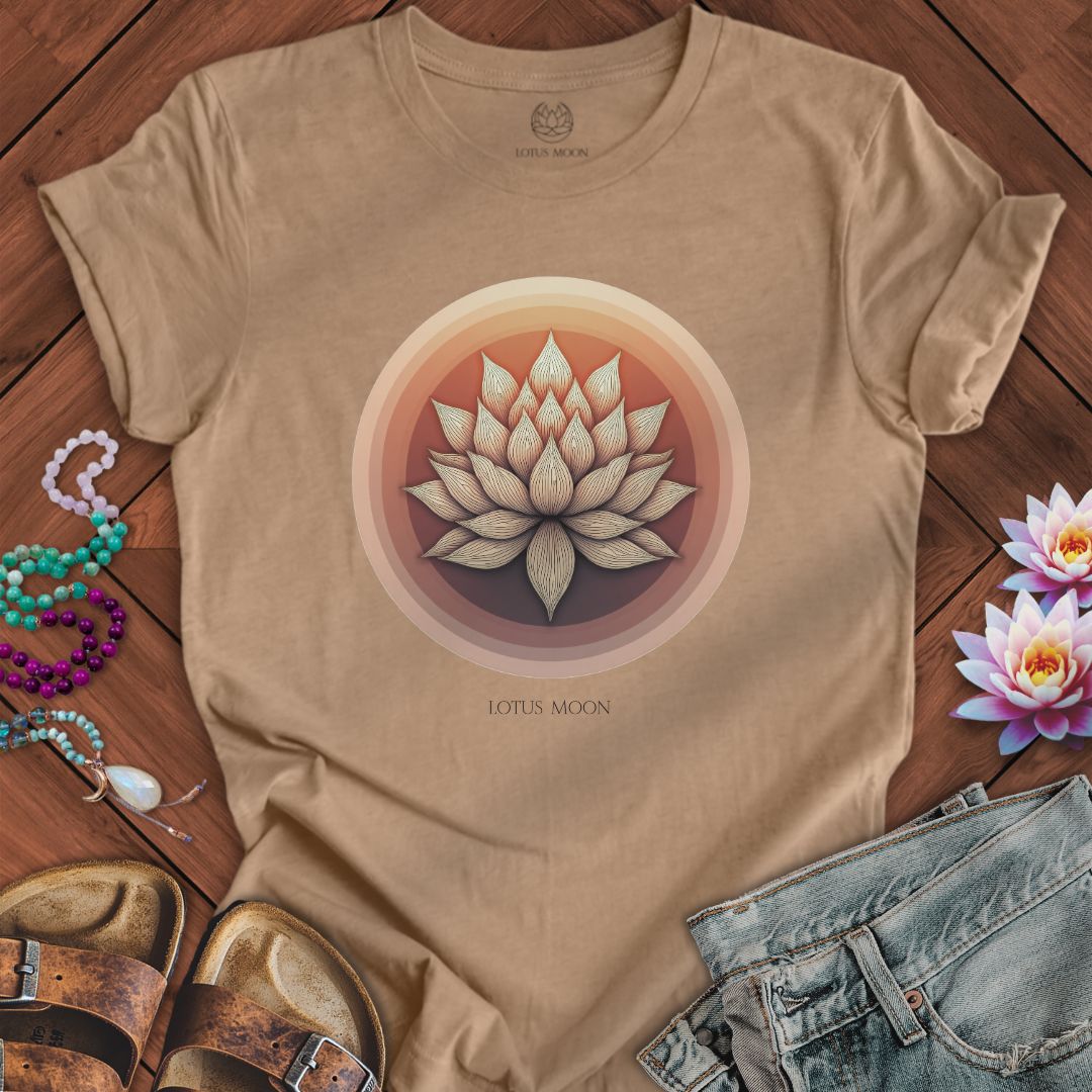 Lotus Sunset Tee Heather Tan