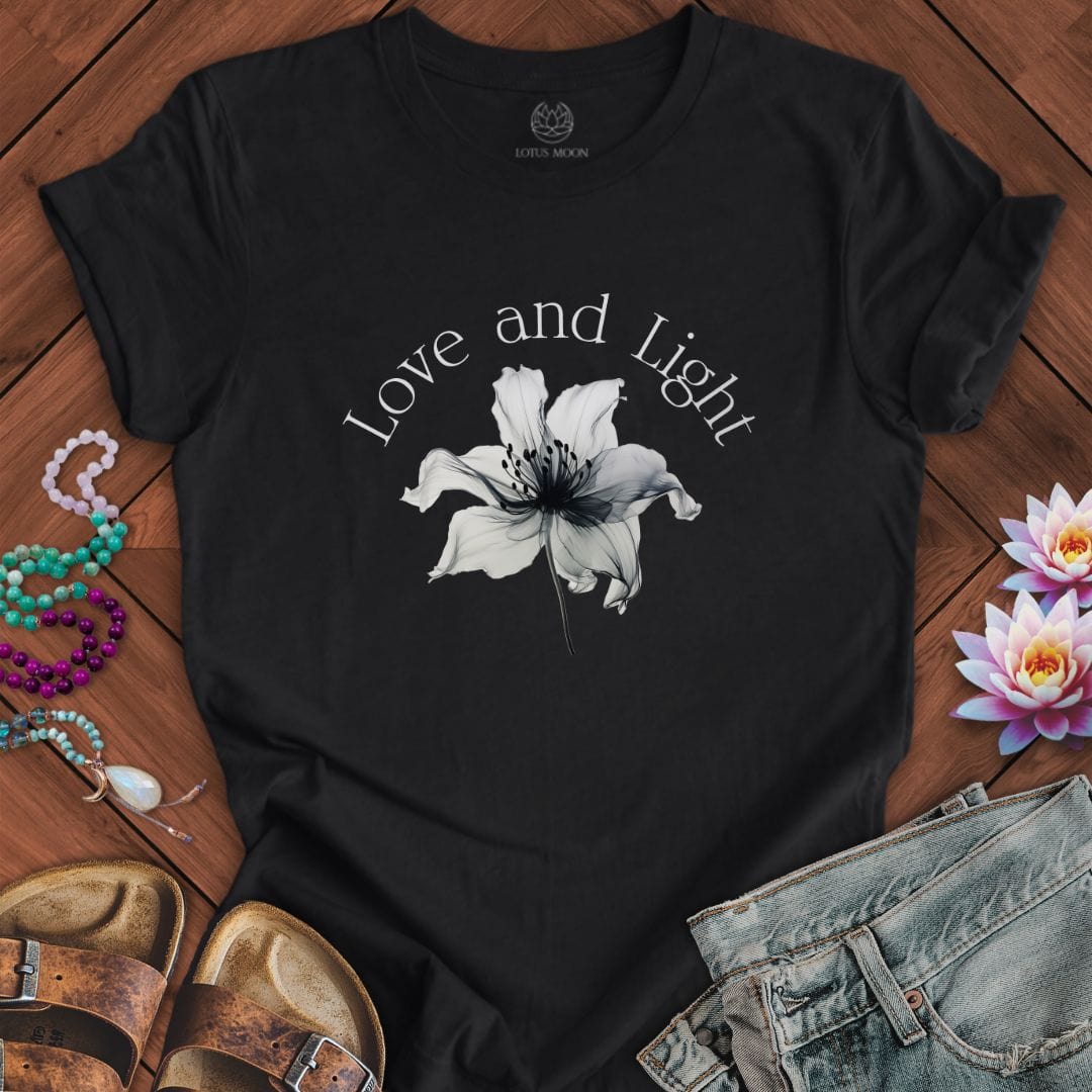 Love and Light Tee Solid Black Blend