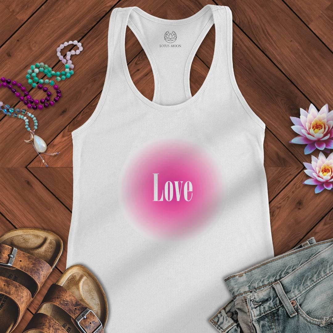 Love Aura Tank Solid White