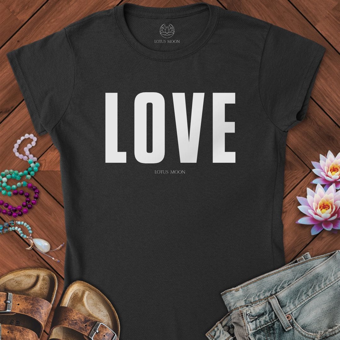Love Fitted Tee Black