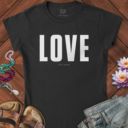 Love Fitted Tee Black