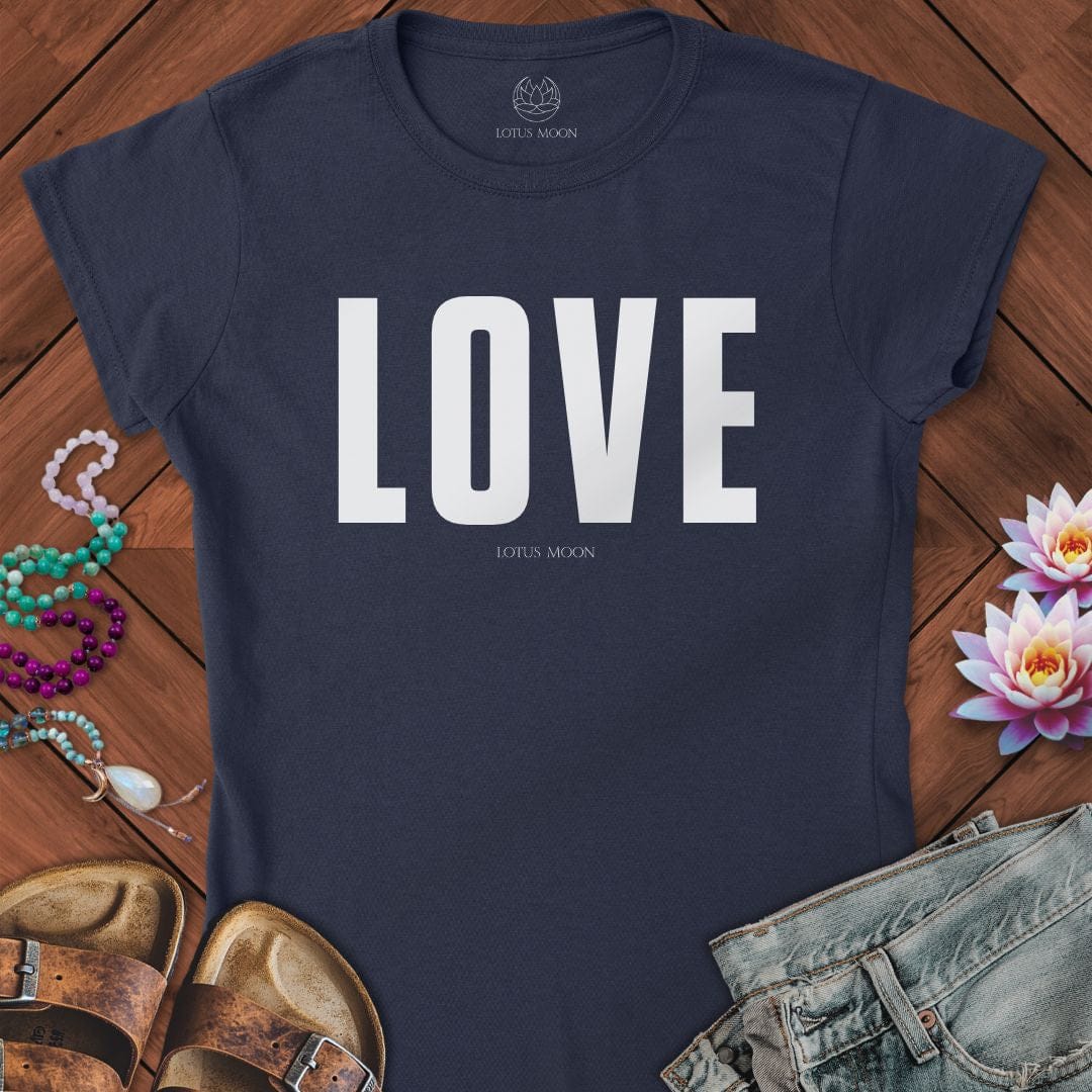 Love Fitted Tee Navy