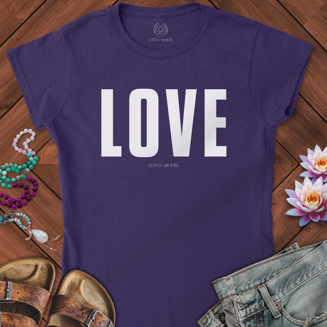 Love Fitted Tee Purple