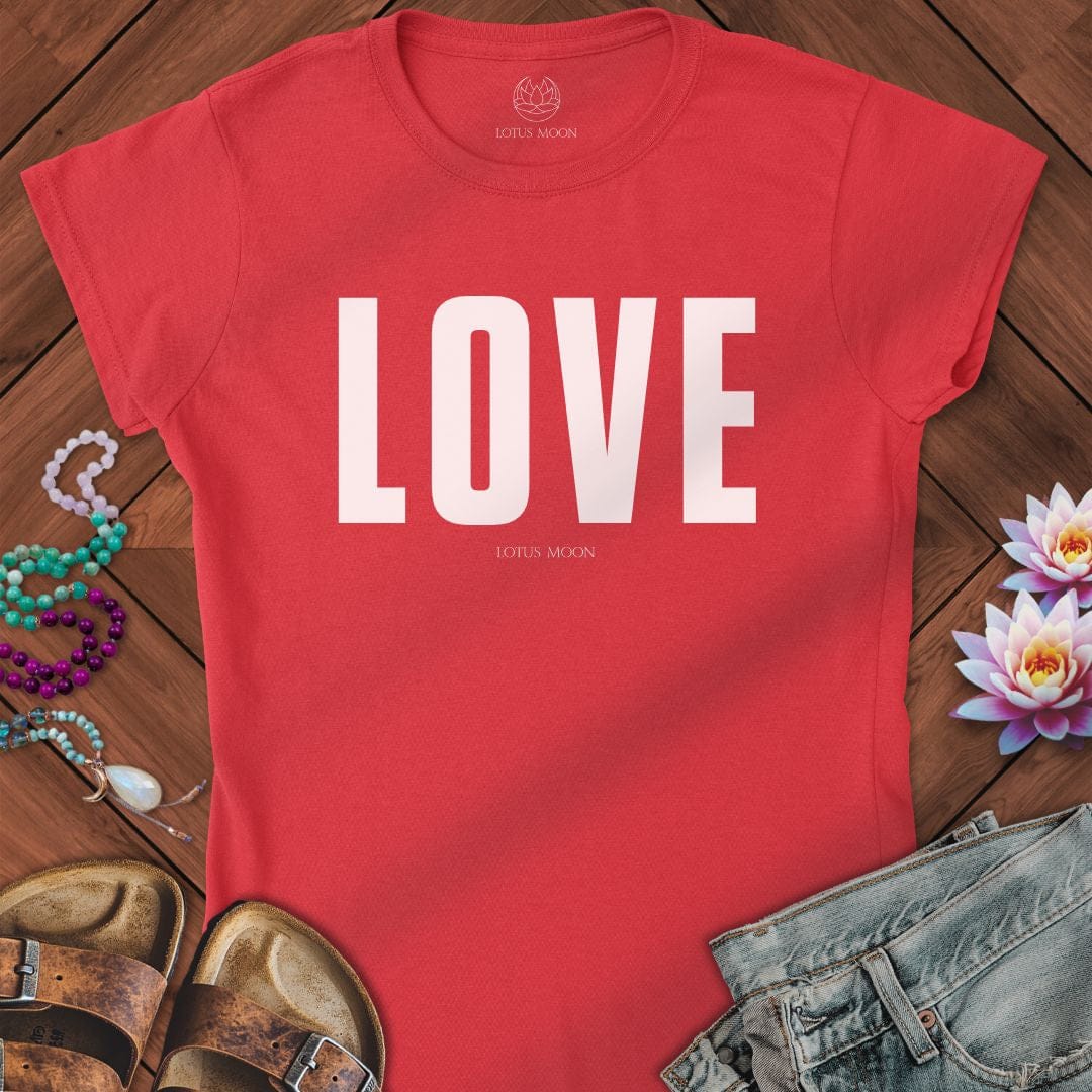 Love Fitted Tee Red