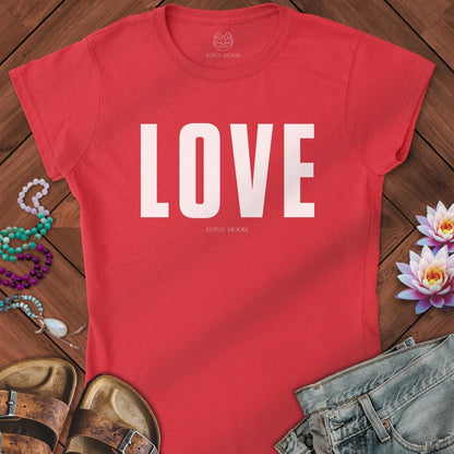 Love Fitted Tee Red