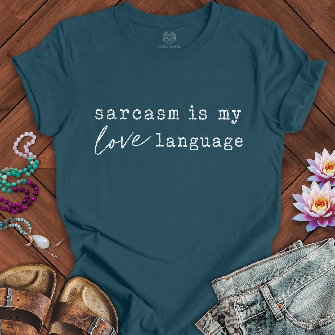 Printify T-Shirt Love Language Tee Deep Teal / S