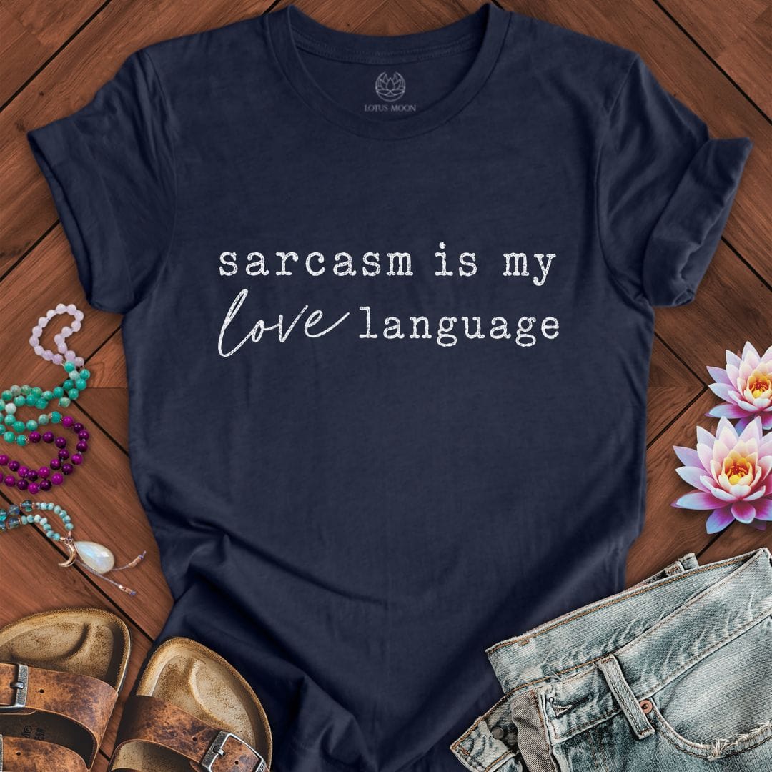 Printify T-Shirt Love Language Tee Heather Midnight Navy / S
