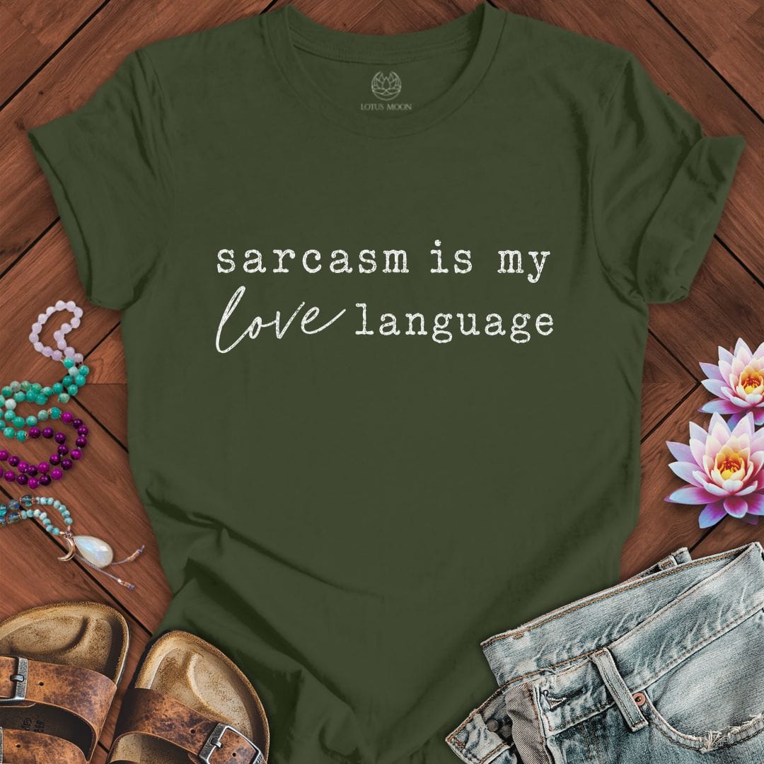 Printify T-Shirt Love Language Tee Military Green / S