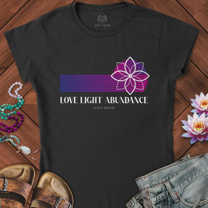 Love Light Abundance Fitted Tee Black