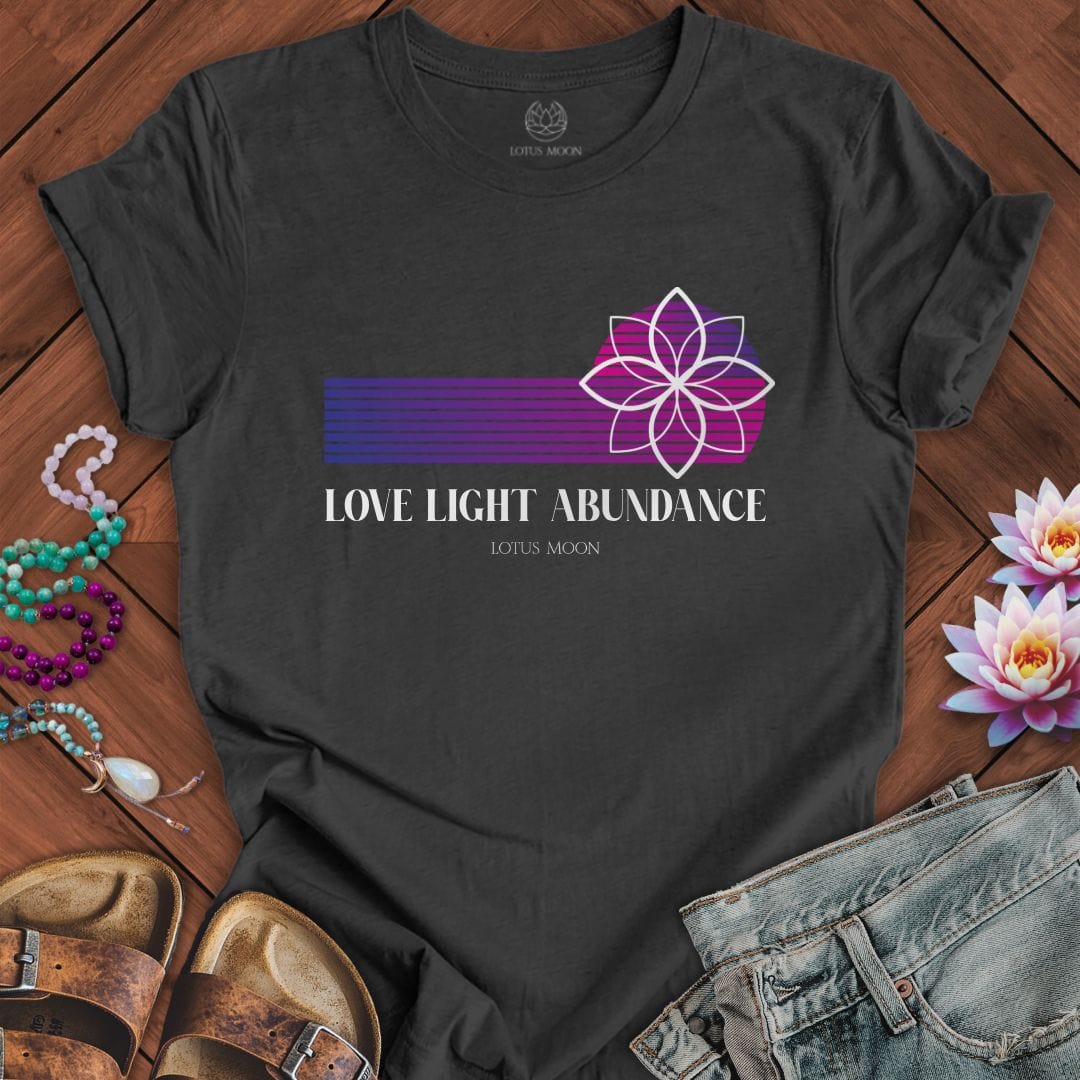 Love Light Abundance Tee Dark Grey Heather