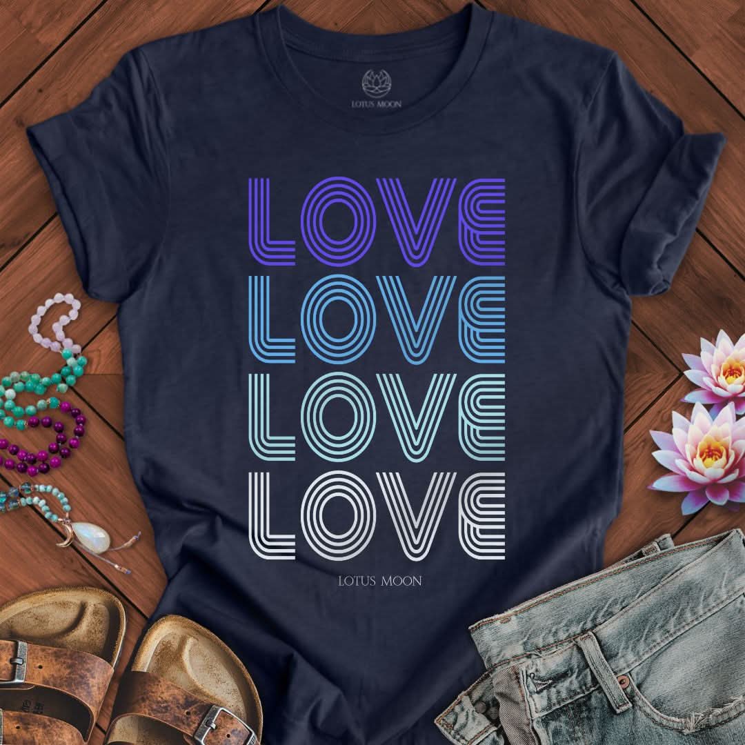 Love Lines Tee Heather Midnight Navy
