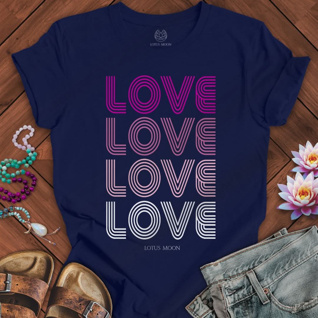 Love Lines Tee Navy