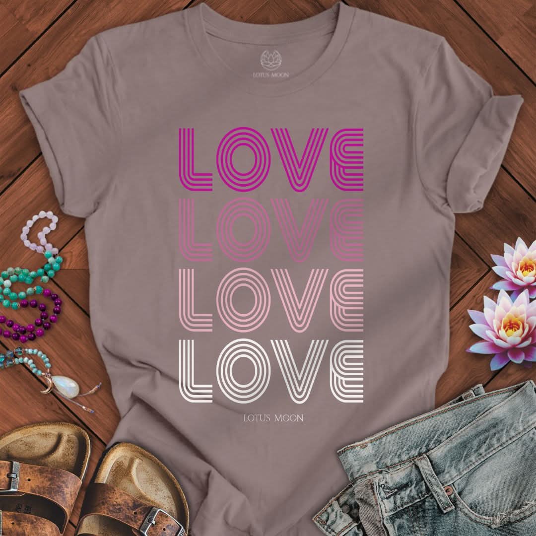 Love Lines Tee Pebble Brown