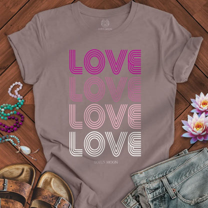 Love Lines Tee Pebble Brown