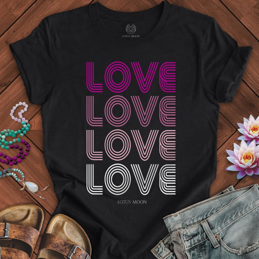 Love Lines Tee Solid Black Blend